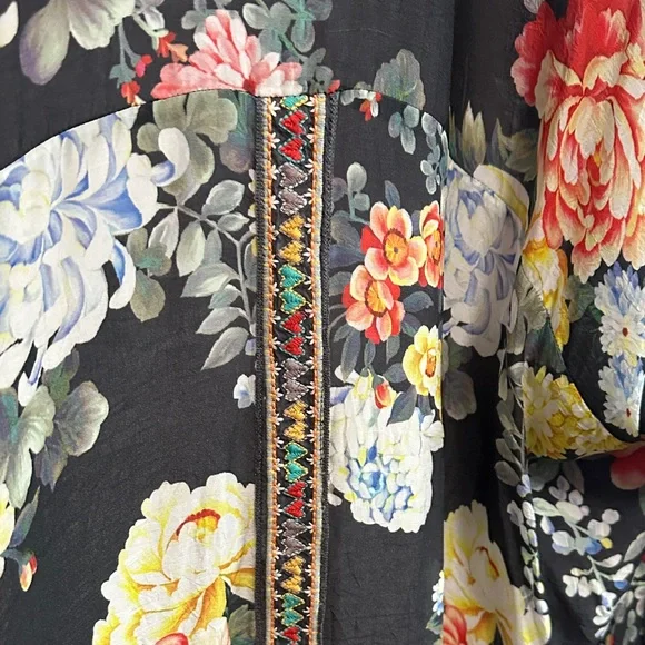 Johnny Was Multicolor Floral Kimono - Picture 14 of 16